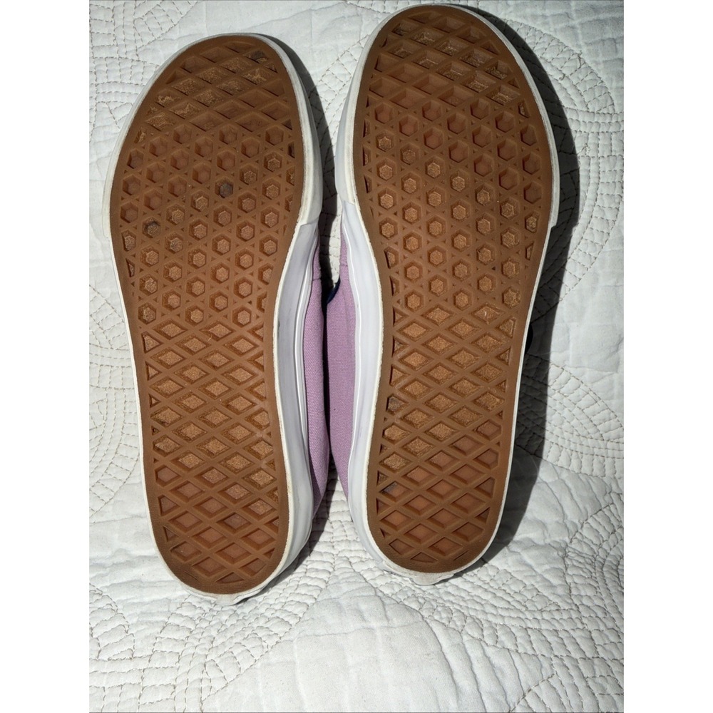 Vans Mary Jane Kids Size 2.5 Lavender Purple Navy Blue Canvas‎ Buckle Shoes - Picture 8 of 10